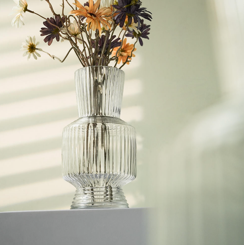 Handcrafted Amber Glass Vase – Modern Minimalist Statement Décor