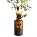 Retro Wabi-Sabi Ceramic Vase – Rustic Sculptural Home Décor