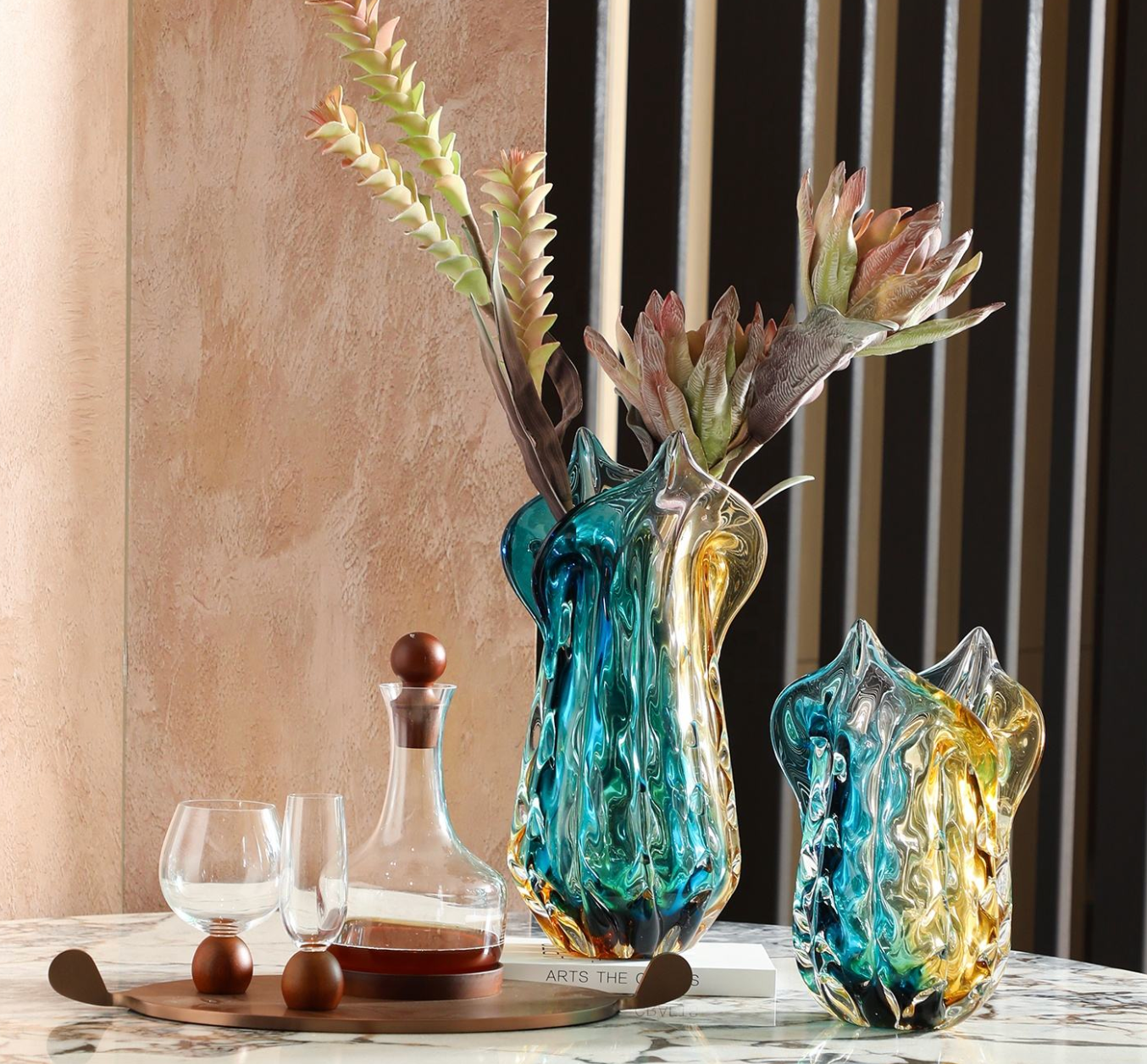 3D Ripple Ceramic Vase – Sculptural Petal Design & Modern Home Décor