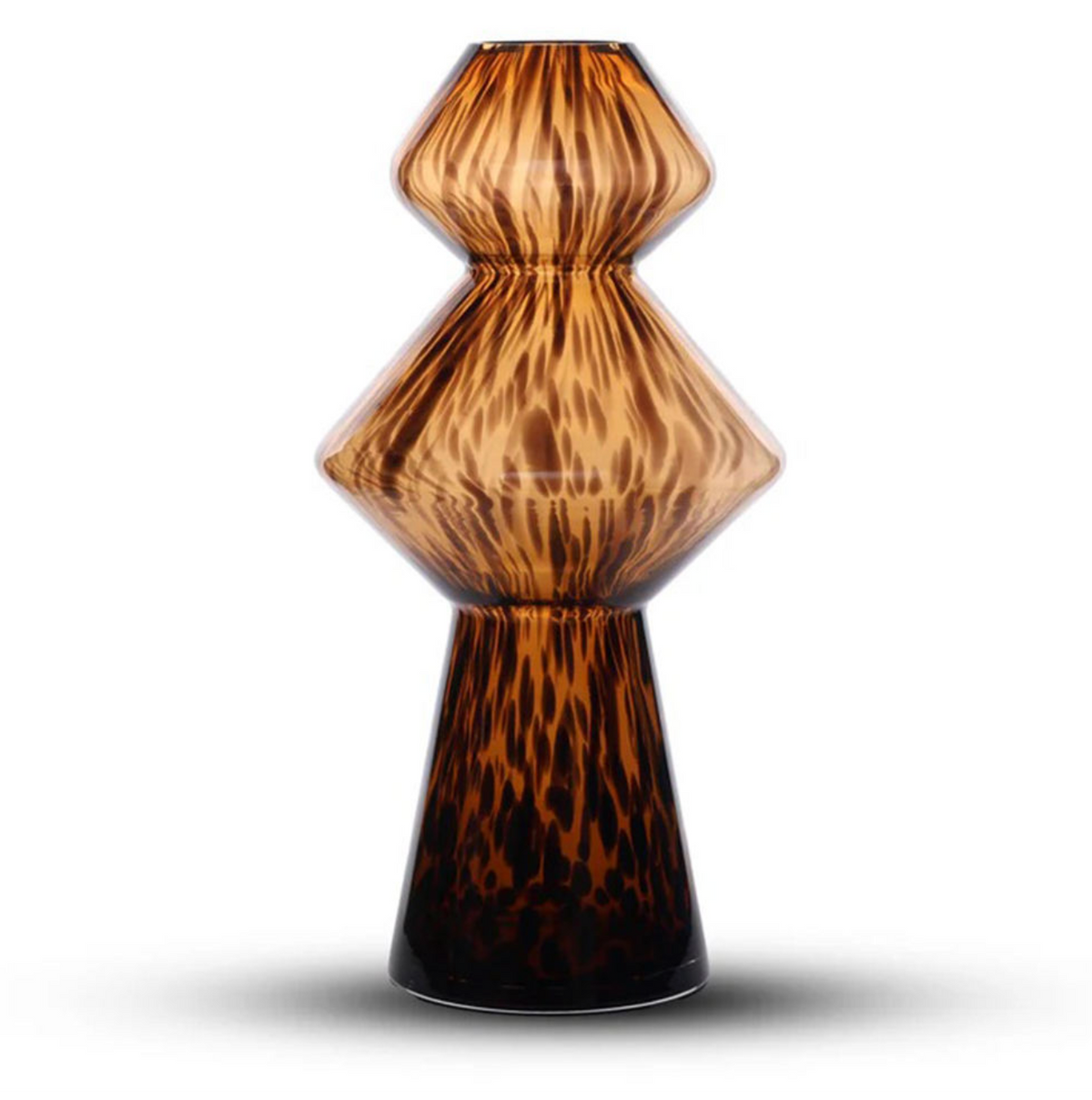Luxury Leopard Print Glass Vase – Bold & Elegant Statement Décor